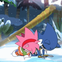 amy bonking metal sonic with her hammer