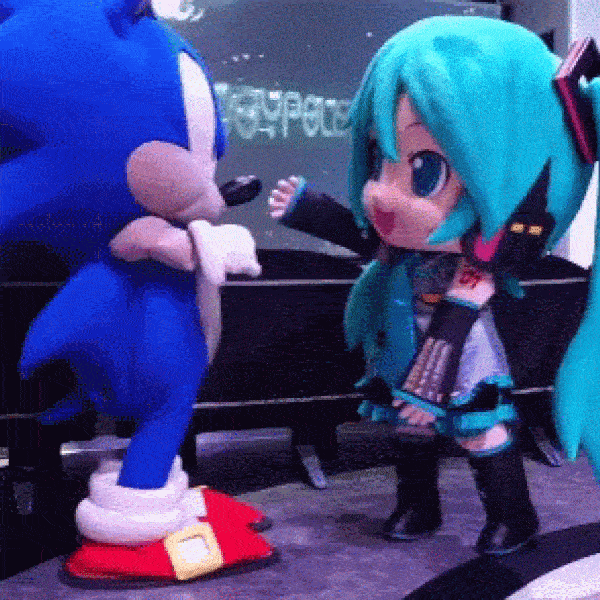 sonic and miku